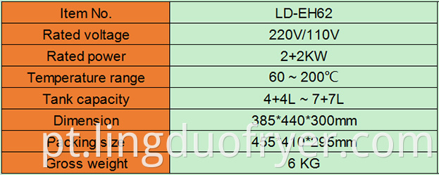 Electric Fryer Product Details